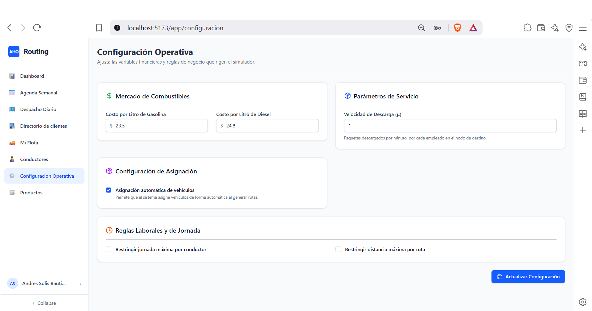 Configuración Paramétrica