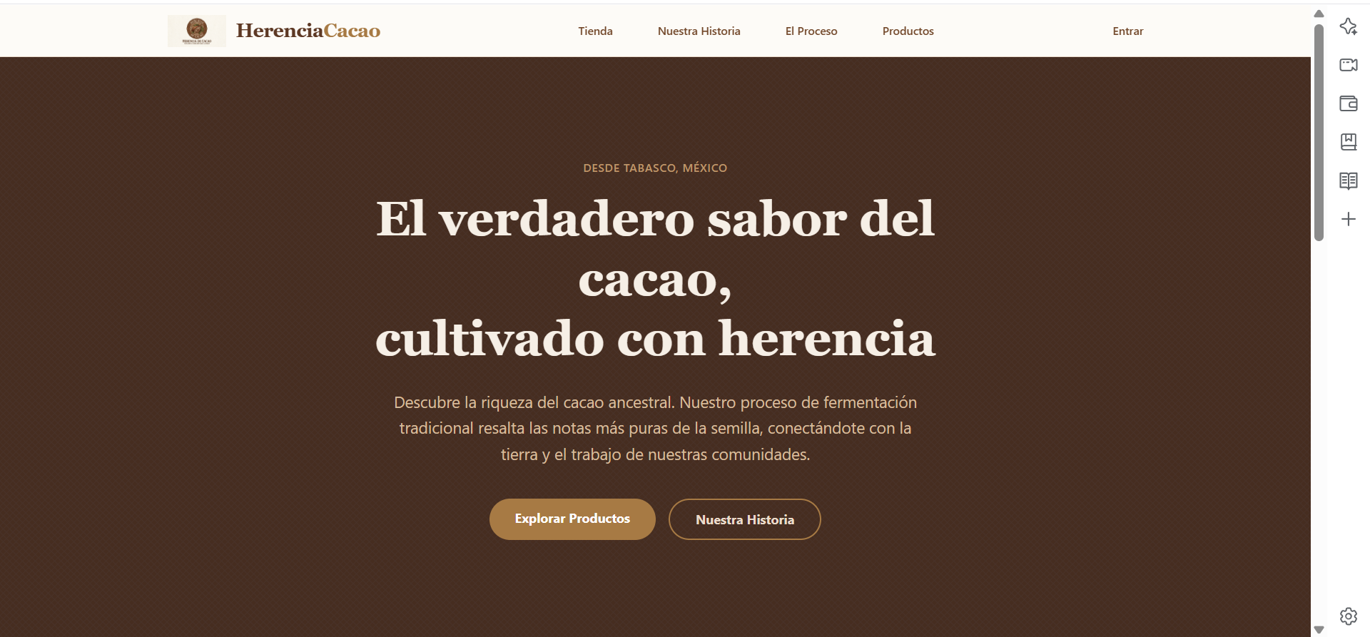 Captura de pantalla de Herencia de Cacao